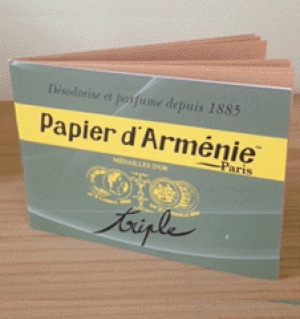 Papier D'Armenie, triple, Streifenheftchen